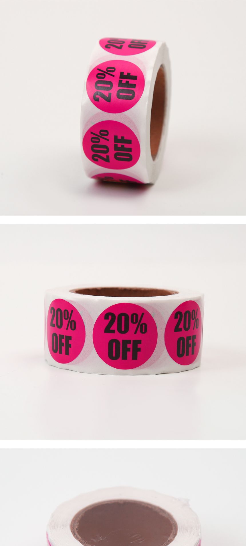 20 할인 컬러 롤 스티커 1롤 500개 할인스티커 행사스티커 매장스티커 원형스티커 세일스티커 마트스티커 롤형스티커 다꾸스티커 팬시스티커 20퍼할인스티커