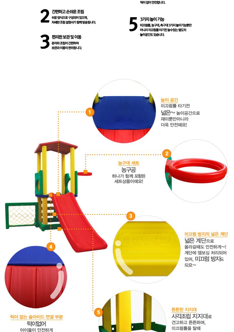 해피 플레이세트 B/미끄럼틀/미끄럼틀완구/어린이미끄럼틀/유아동미끄럼틀/실내용미끄럼틀/놀이이기구/키즈