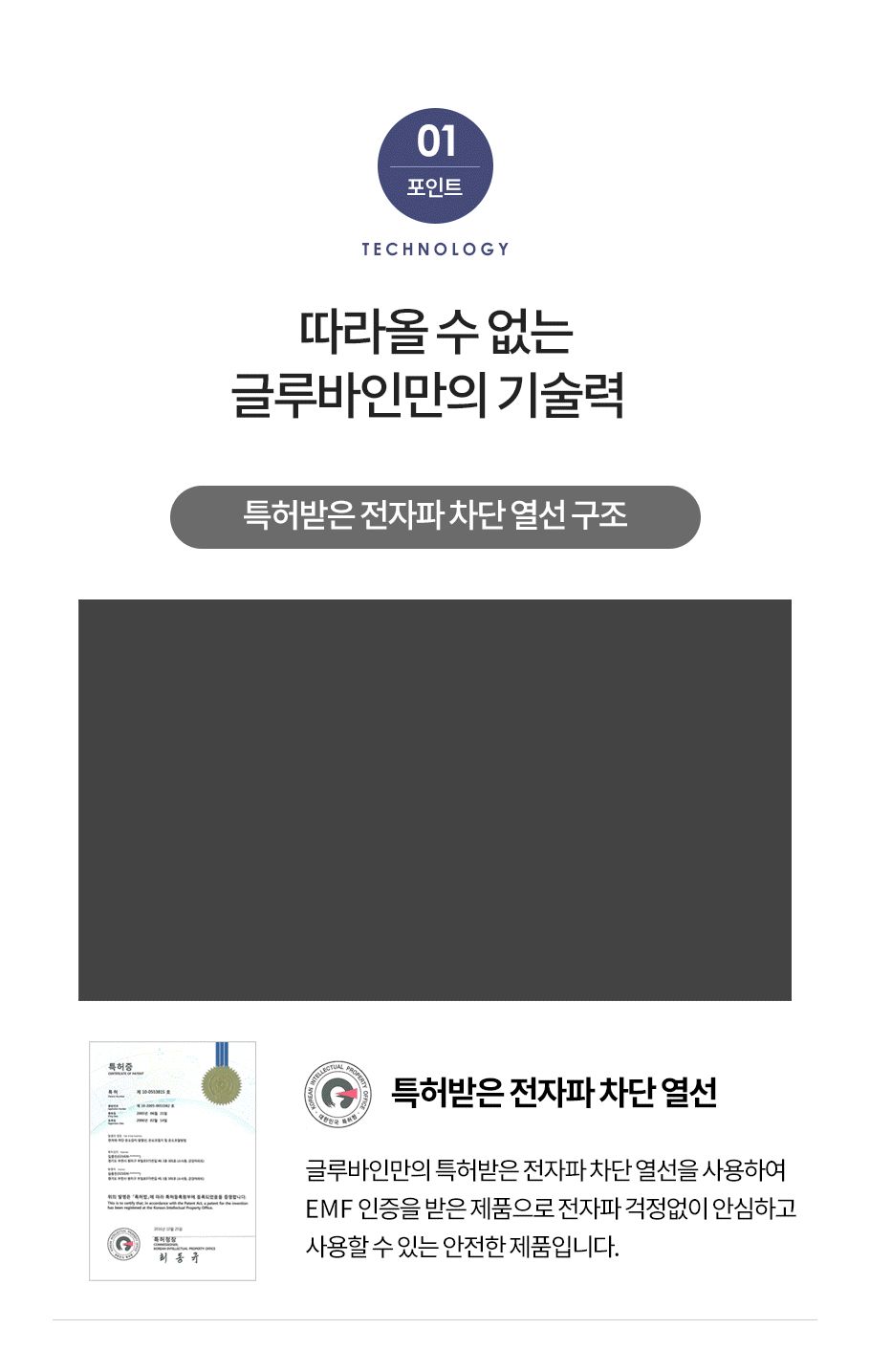 글루바인 전자파안심 인체감지 물세탁 전기요 GKD-113/전기요/겨울전기요/따뜻한전기요/가정용전기요/전기
