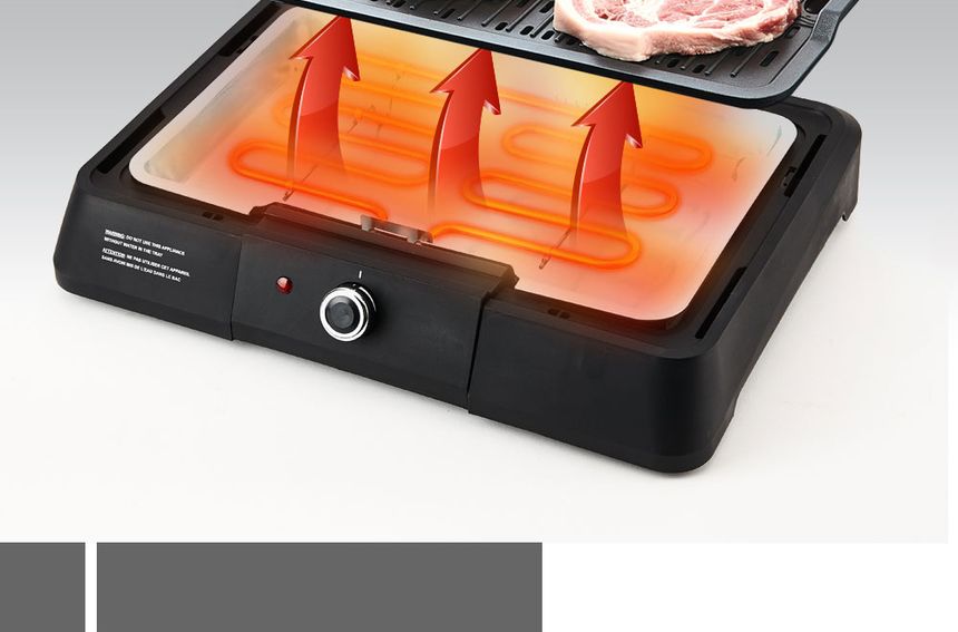 크루거 바베큐 전기그릴 분리형 바베큐그릴 KGG-9696G/그릴/주방그릴/고기그릴/삼겹살그릴/불고기그릴/피자