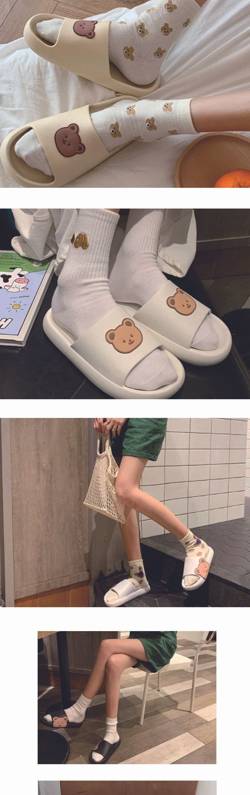 거실 사무실 학교 푹신한 곰돌이 쿠션 샌들 실내화 거실화 실내화 다용도슬리퍼 사무용슬리퍼 편한슬리퍼 귀여운슬리퍼