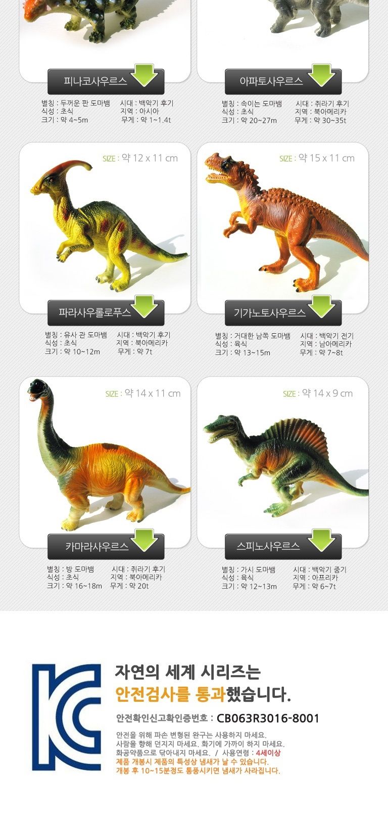 세계유통 자연의세계/고래모형/범고래피규어/티라노사우르스/공룡모형/트리케라톱스/공룡장난감/동물모형/