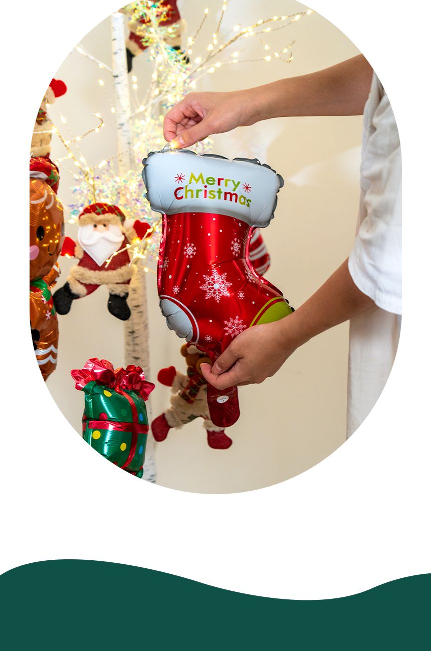 크리스마스 풍선 장식 6종 세트/풍선/풍선만들기/만들기풍선/크리스마스파티용풍선/크리스마스파티풍선/행