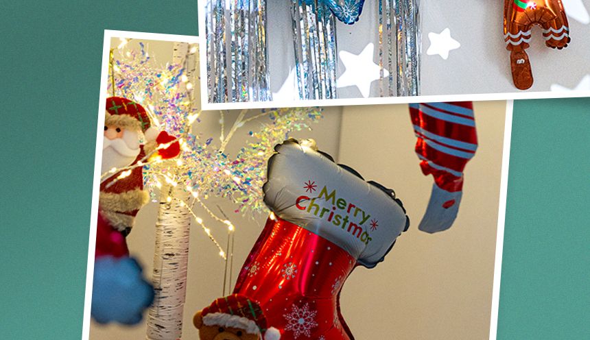 크리스마스 풍선 장식 6종 세트/풍선/풍선만들기/만들기풍선/크리스마스파티용풍선/크리스마스파티풍선/행