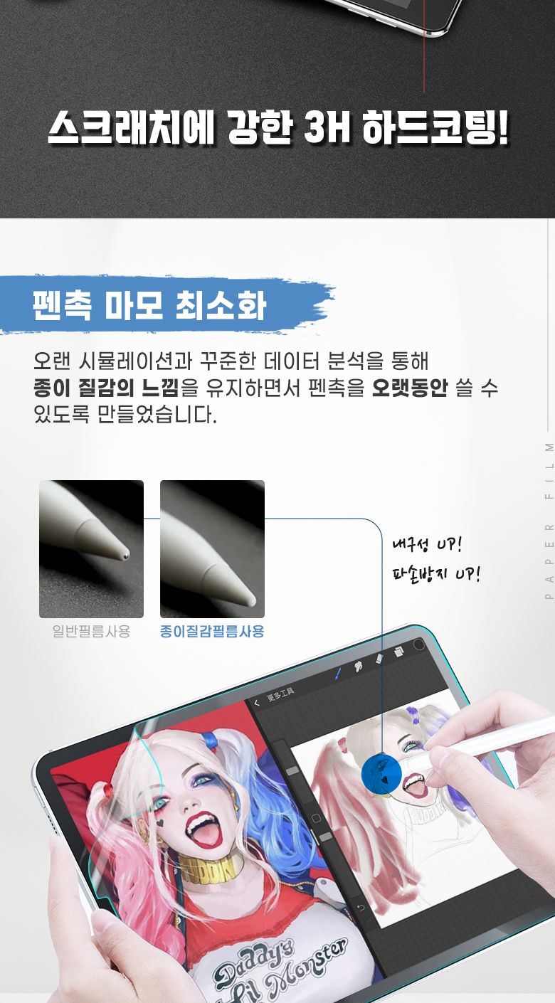 아이패드 프로12.9 3세대 호환 강화유리 필름+종이질감 필름/태블릿액정필름/아이패드액정필름/아이패드보