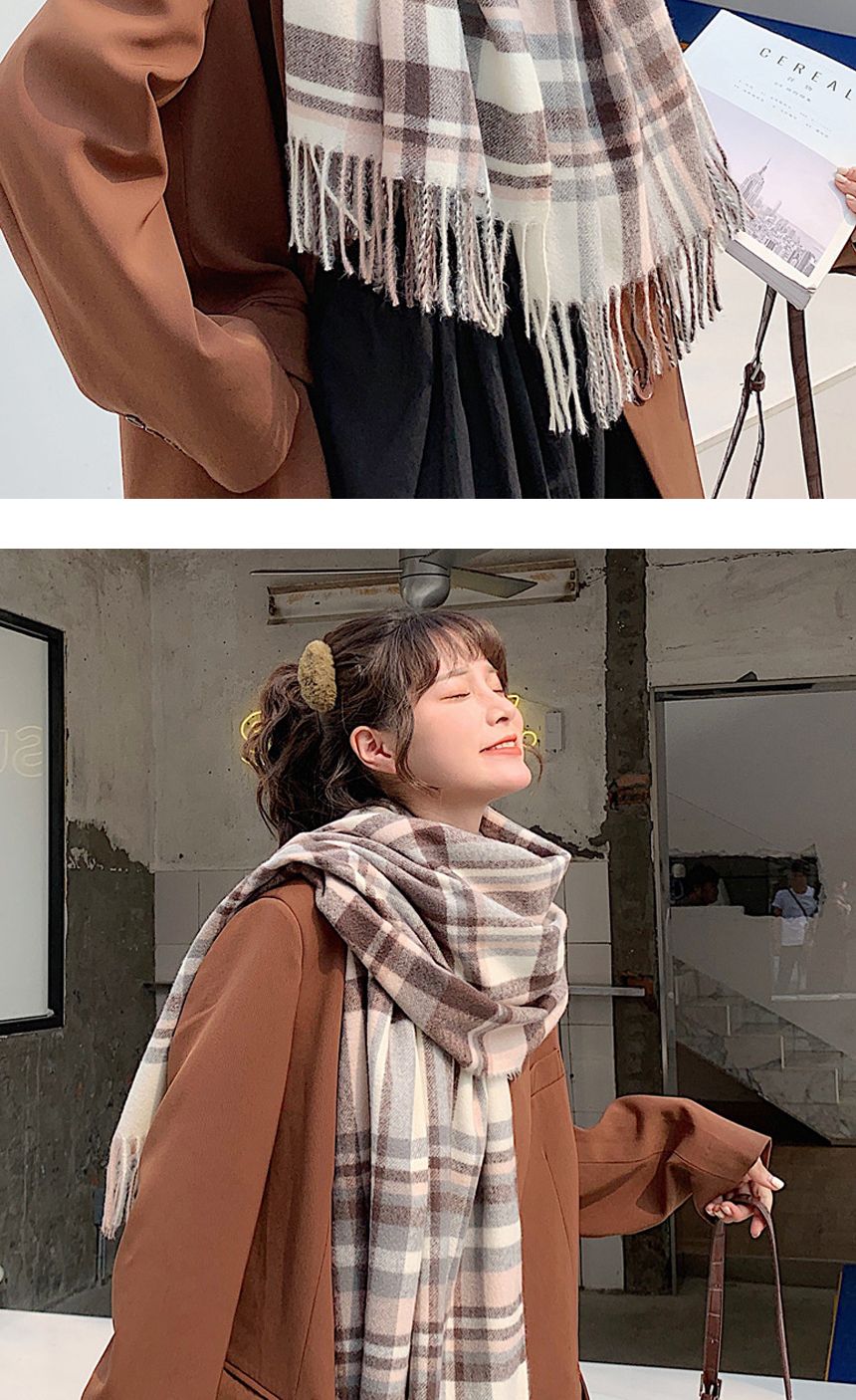 체크파스텔머플러 넥워머 머플러 목도리 체크목도리 워머 넥워머 넥머플러 페이크머플러 페이크목도리 여성넥워머 니트워머 머플러 패션목도리 패션머플러 울머플러