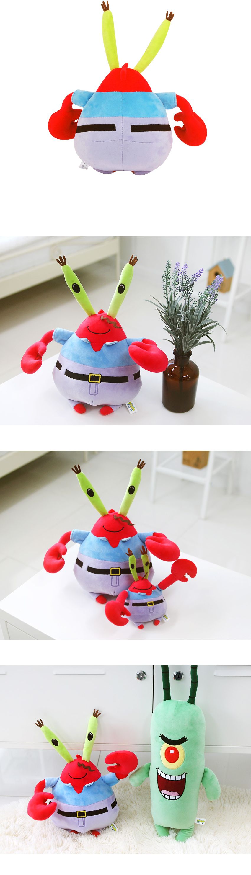 네모바지 스폰지밥 집게사장 인형 35cm