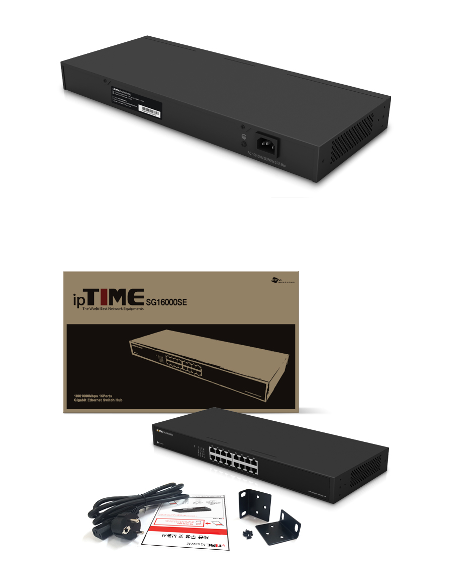 ipTIME SG16000SE 16포트 기가비트 스위칭허브 Realtek Chipset 탑재 무료배송/인터넷허브/기가허브/기가포