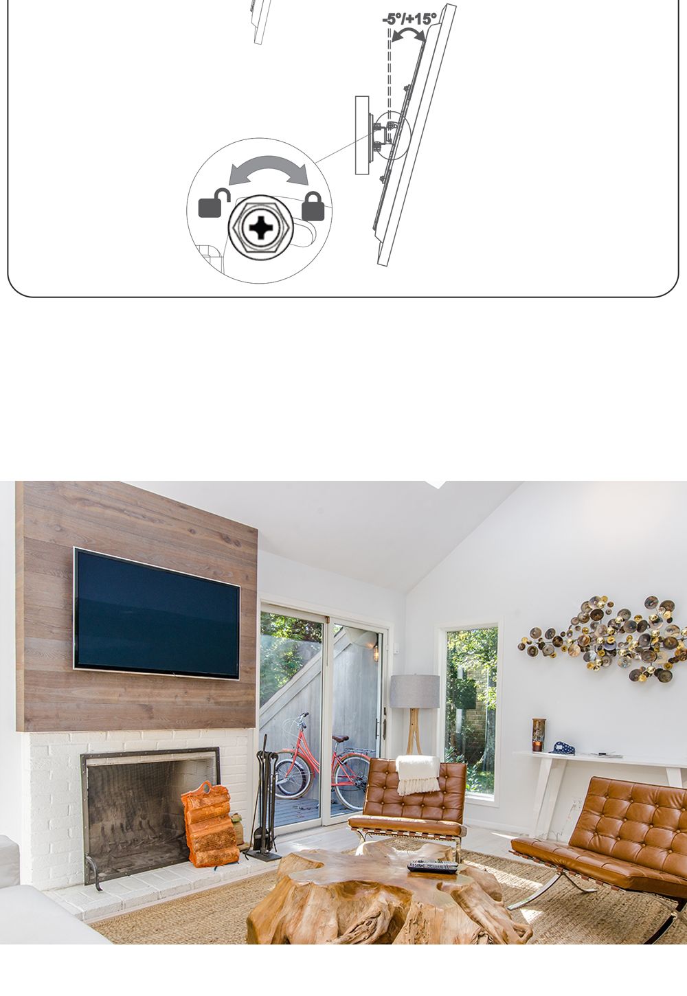 (APL-2200A) ANYPORT 엘디엘 마운트 벽걸이 상하좌우 각도형 모니터 TV 브라켓