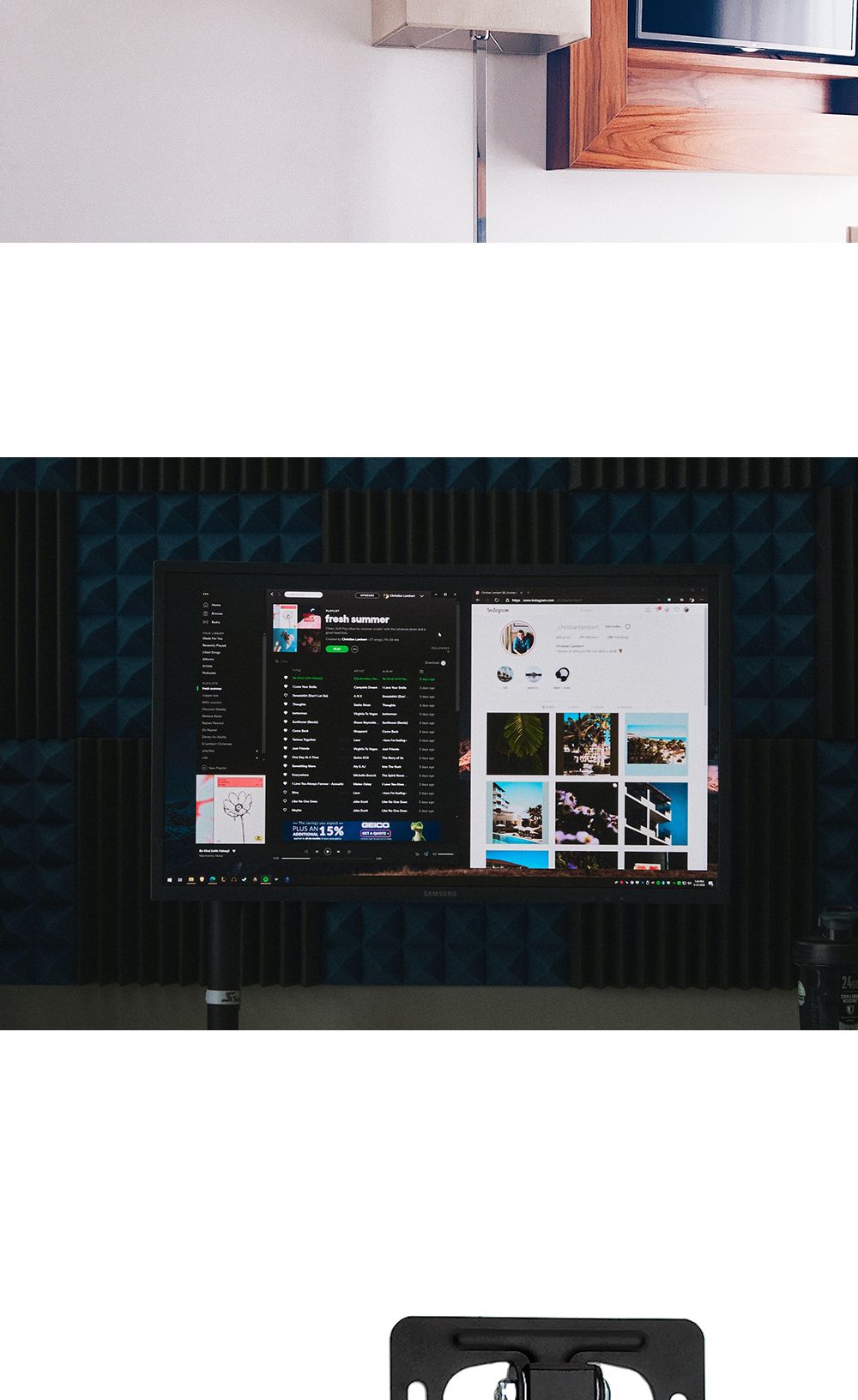 (APL-B02T) ANYPORT 엘디엘 마운트 벽걸이 상하좌우 관절각도형 모니터 TV 브라켓/모니터브라킷/모니터브래
