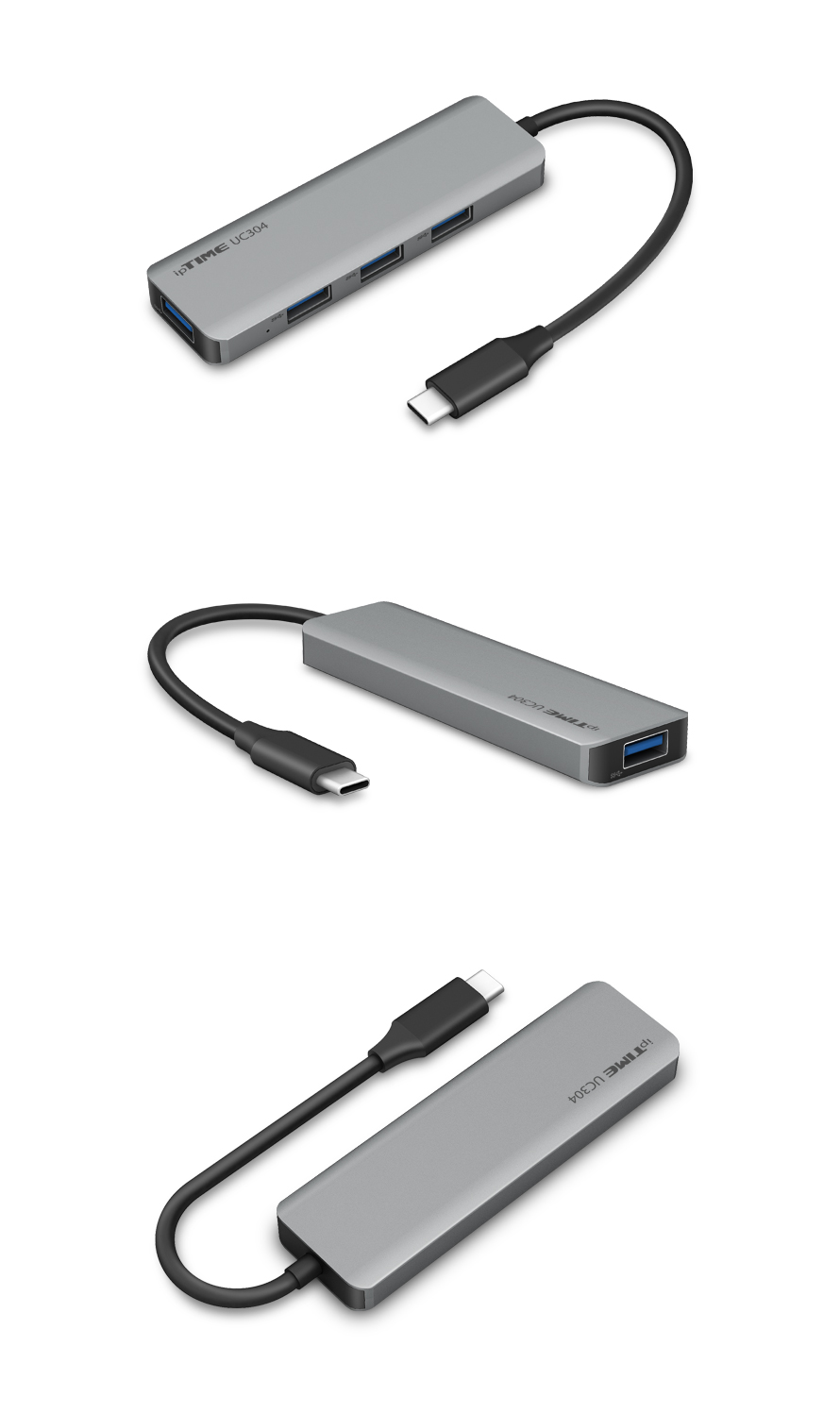(EFM) ipTIME UC304 (USB C타입허브 4포트 무전원)