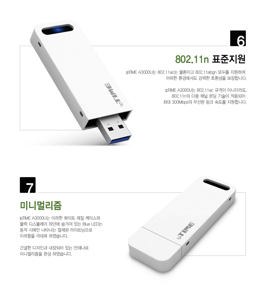 (EFM) ipTIME A3000U (무선랜카드 USB 867Mbps) LS