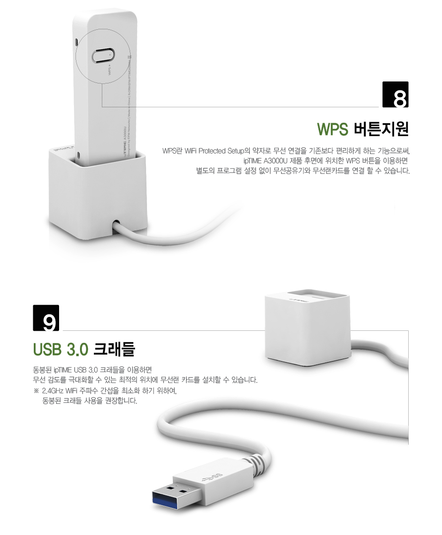 (EFM) ipTIME A3000U (무선랜카드 USB 867Mbps) LS
