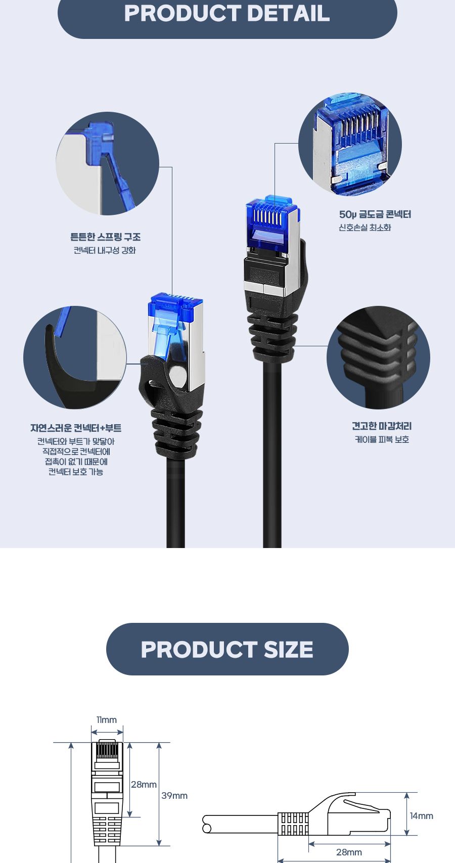 CAT.6A 7 SFTP 산업용 High-Flex 랜 케이블 2M (30789)/인터넷선/랜케이블/랜선/인터넷랜선/산업용랜케이블