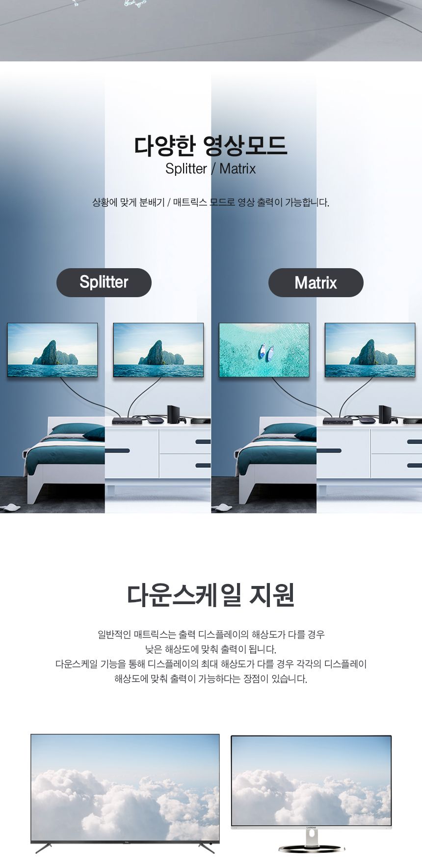 HDMI 매트릭스 스위치 4x4 (30682)/분배기/모니터분배/화면분배/화면분할기/화면분배기/모니터분할/모니터