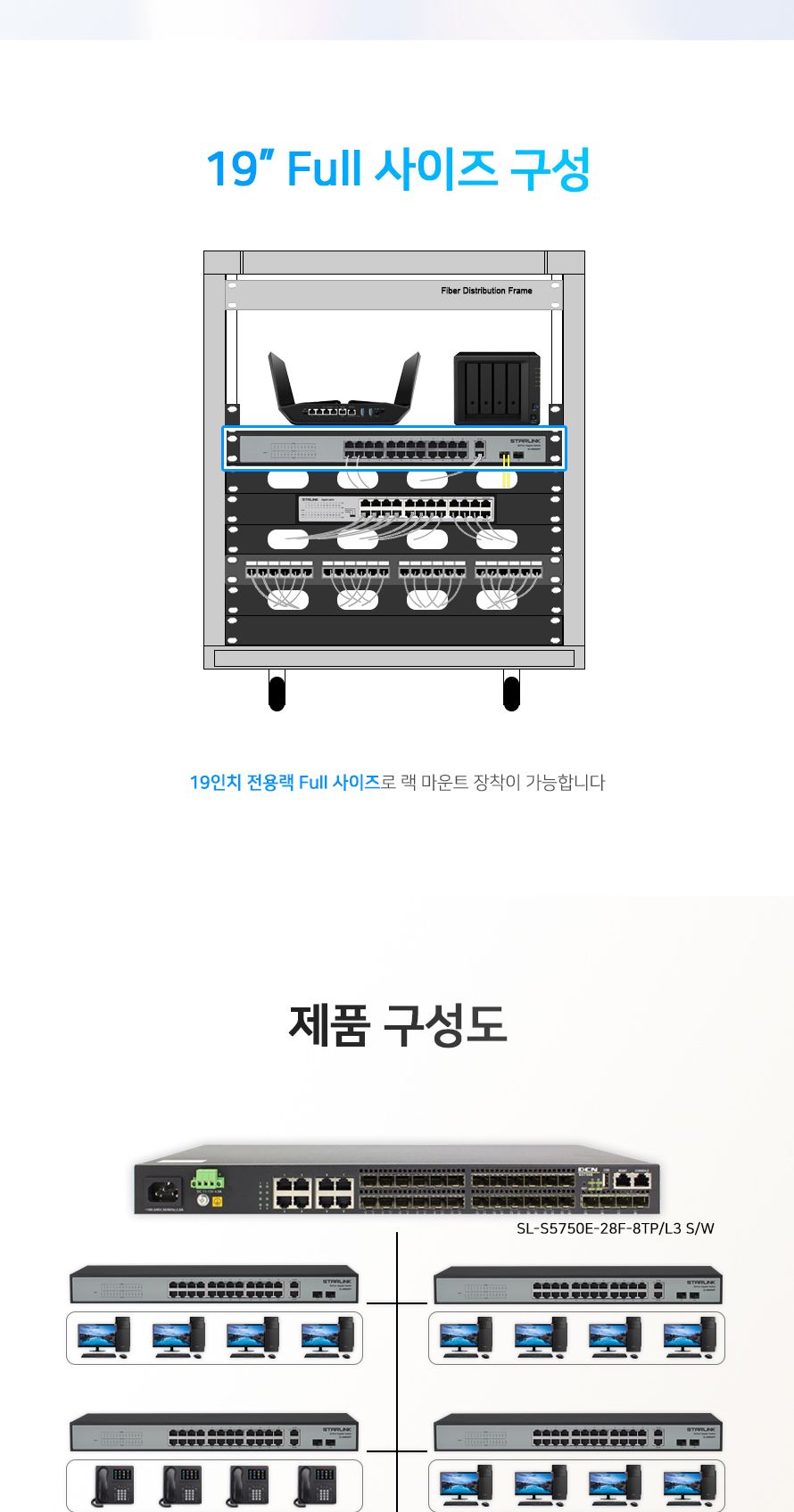 스타링크 24포트+2SFP+2GE 기가비트 스위칭허브 SL-2028GSFP/허브/PC허브/컴퓨터허브/네트워크허브/스위칭
