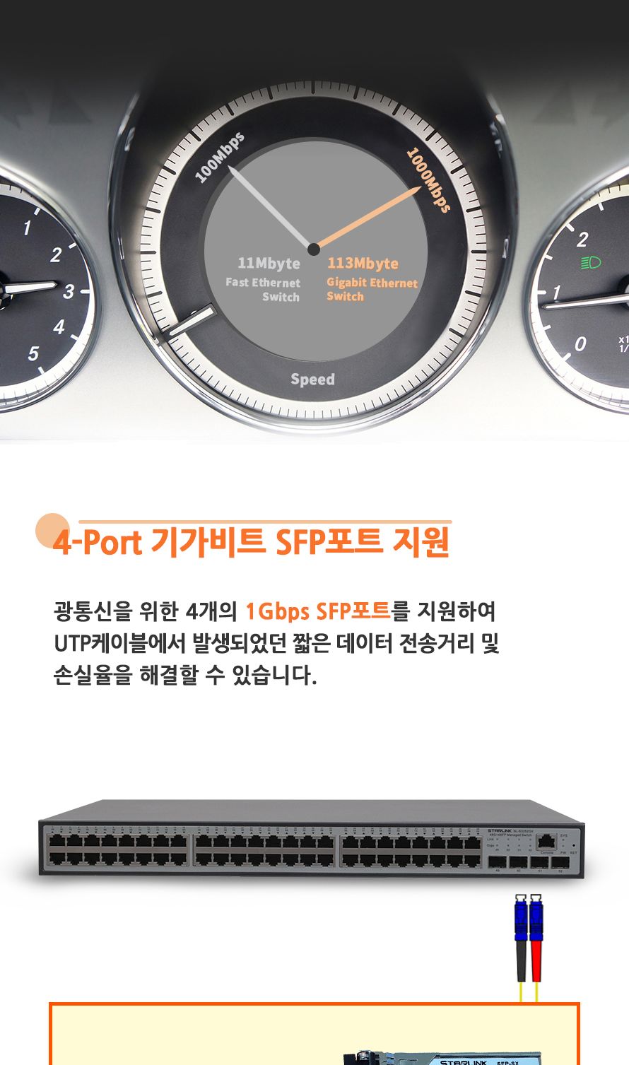 스타링크 48포트+4SFP 기가비트 L2 스위칭허브 SL-S3252GX/기가비트스위칭허브/48포트스위칭허브/기가비트