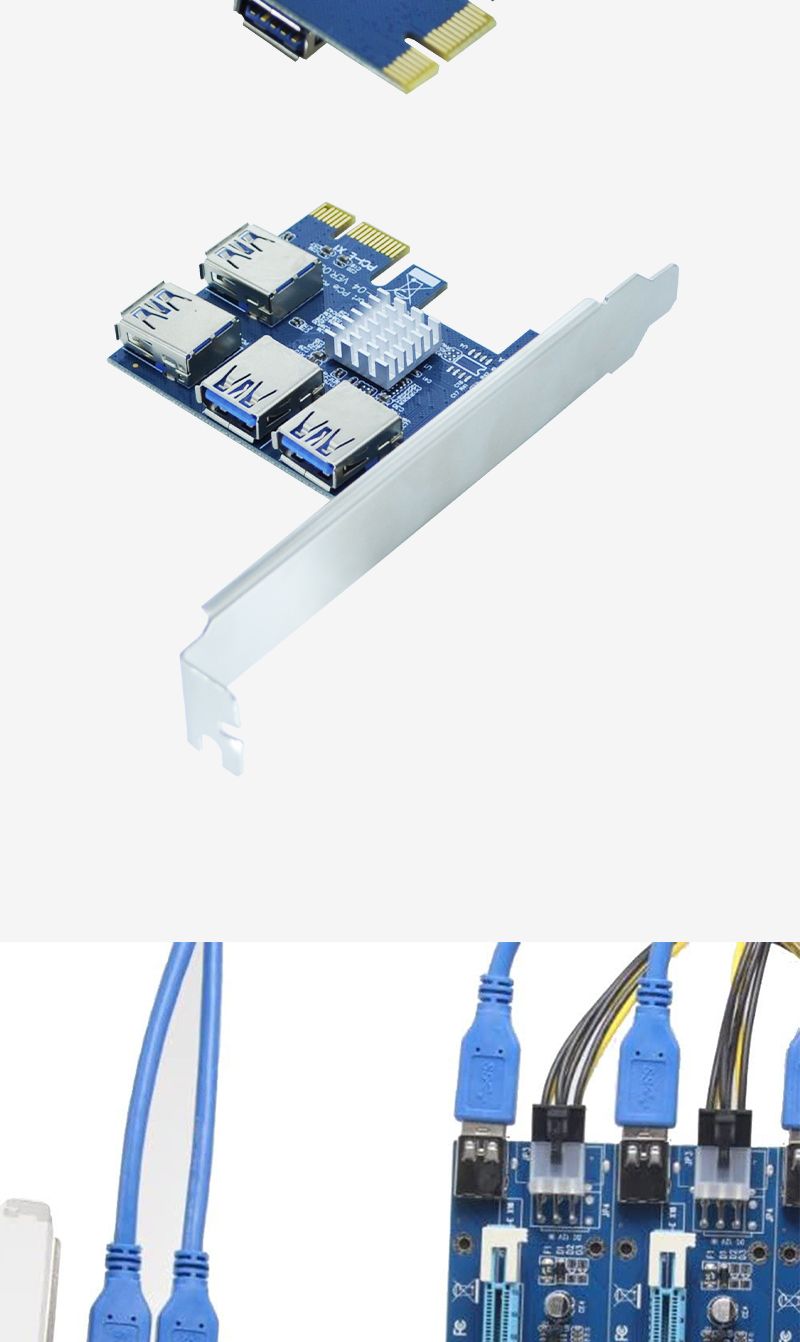 엠비에프 PCI-E USB3.0 4포트 라이저 카드 어댑터/카드어댑터/카드아답터/카드아답타/라이저카드어댑터/라