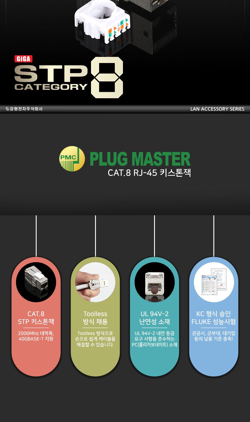 PLUG MASTER NM-PM08 CAT.8 STP Toolless 키스톤잭/키스톤잭/키스톤/CAT8TOOLLESS키스톤잭/CAT8STPTOOLLESS