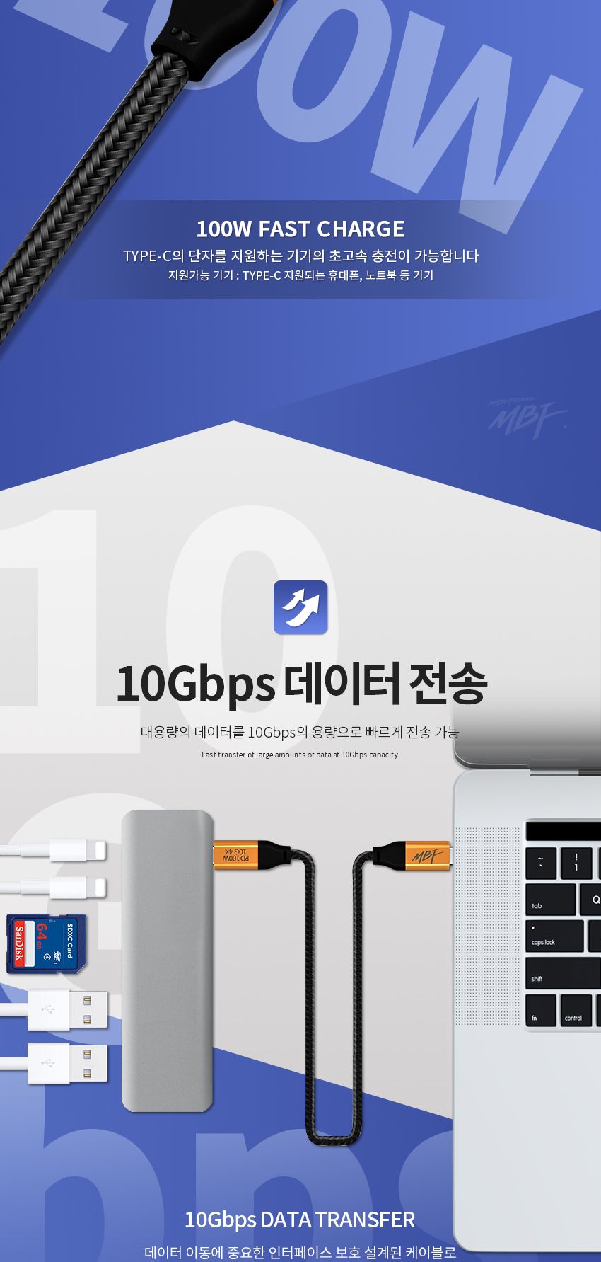 엠비에프 USB 3.1GEN2 CM-CM CABLE 0.5M MBF-U31-05/USB케이블/케이블/CMCM케이블/CMCM/USB31GEN2CMCM/USB3