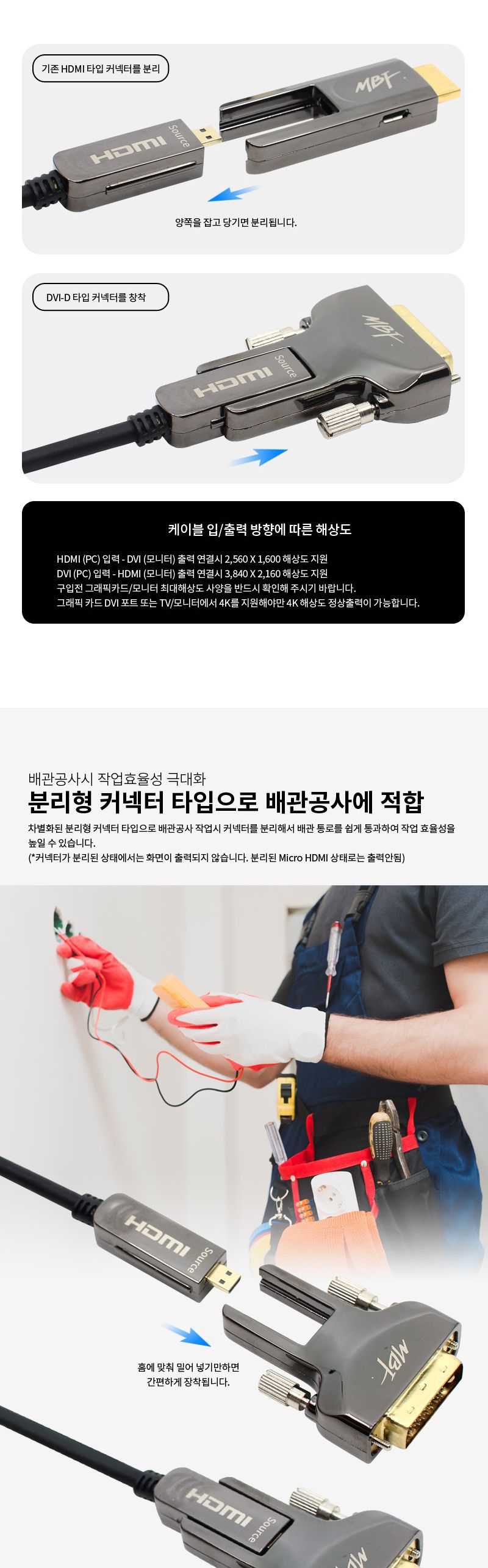 엠비에프 MBF-DAOCXXXX DVI-D 듀얼 젠더 MBF-DAOC24G/DAOCXXXX용DVID젠더/DAOCXXXXDVID듀얼젠더/DAOCXXXX용