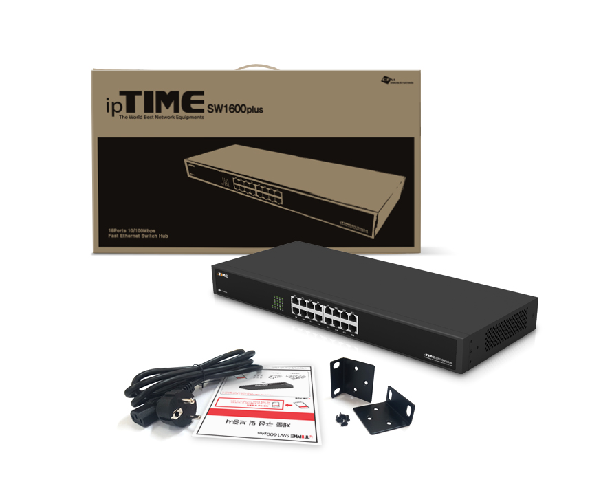 ipTIME SW1600plus 16포트 스위칭허브 IGMP 스누핑지원/16포트허브/와이파이허브/포트허브/인터넷허브/스위