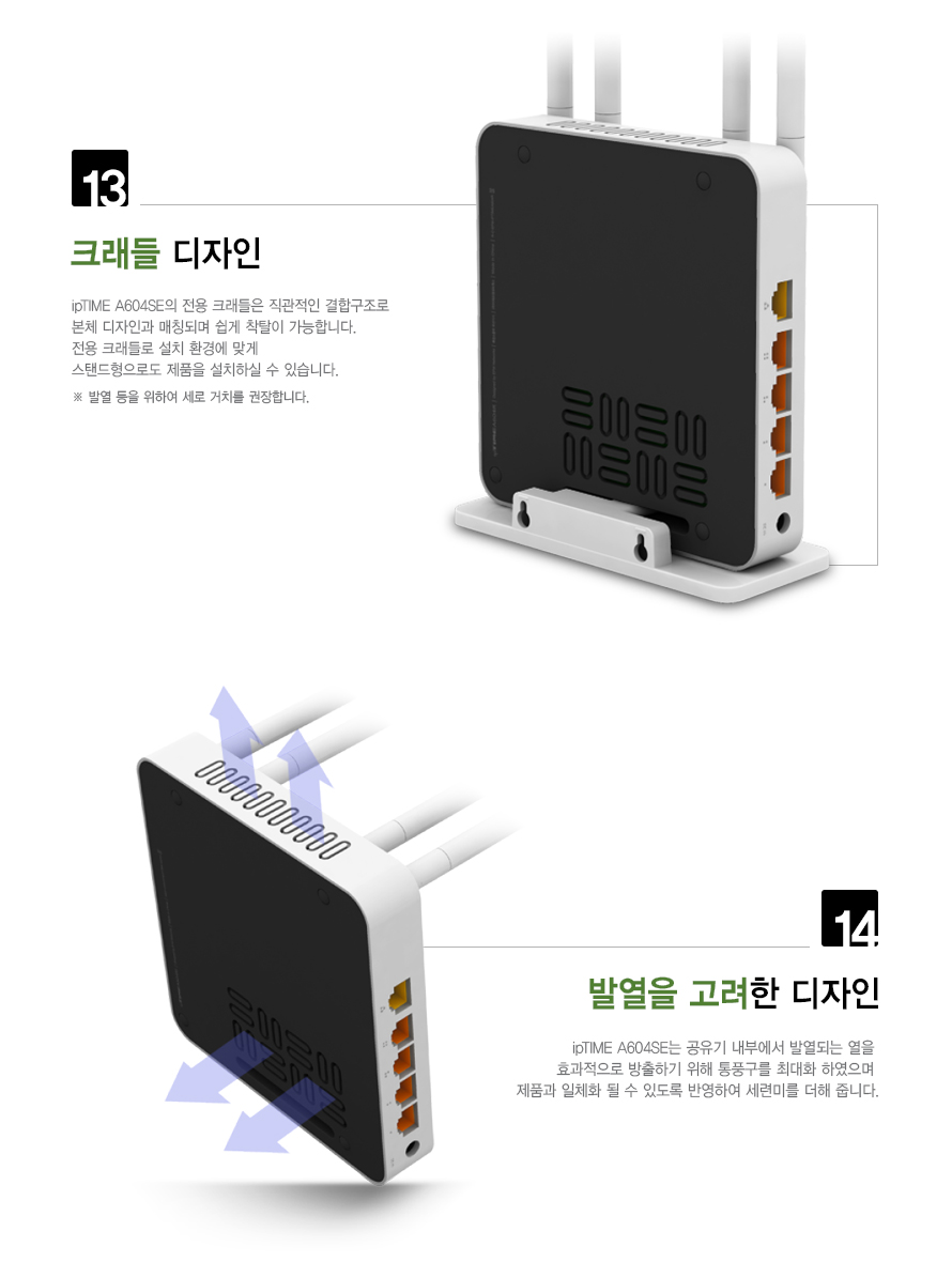 ipTIME A604SE AC1200 4LAN 포트 유무선 공유기