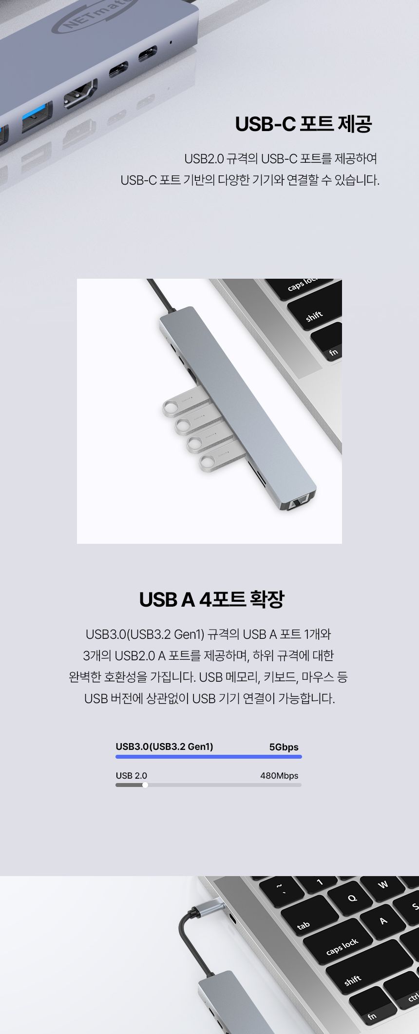 NETmate NM-TCM03 USB Type C 10 in 1 멀티 허브/멀티허브/스마트USB허브/USBTYPEC10IN1허브/USB충전포트/U