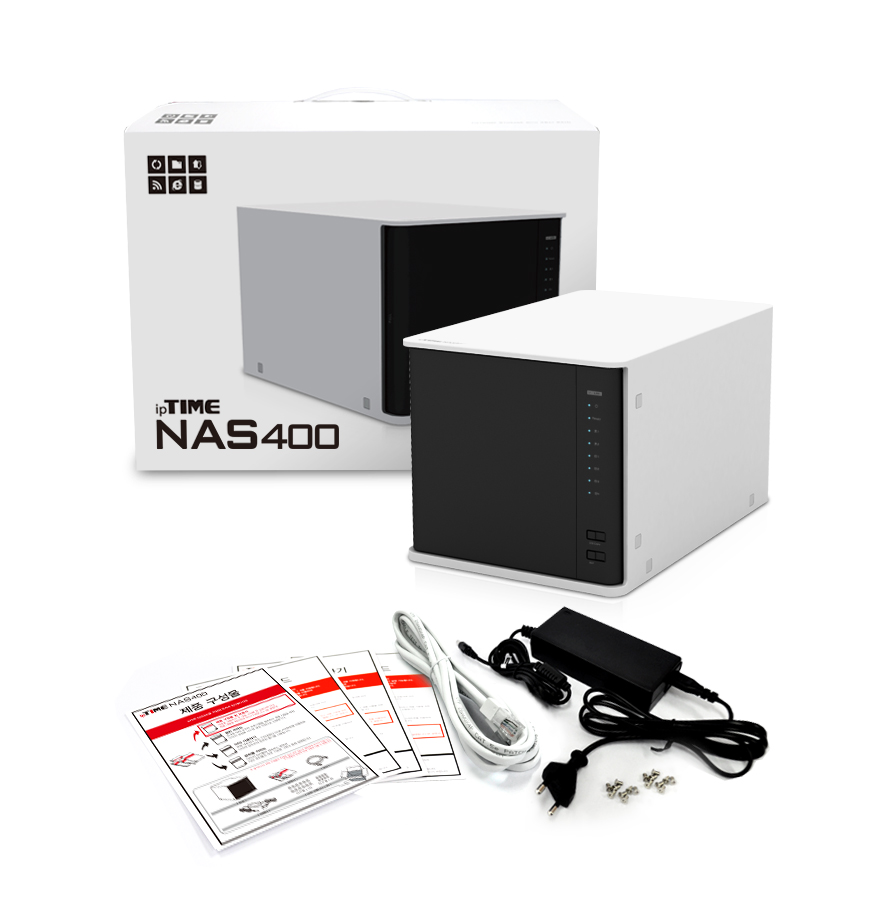 ipTIME NAS400 4베이 나스 NAS 인텔 쿼드코어 CPU/서버/컴퓨터서버/PC서버/파일서버/파일저장/컴퓨터저장/P