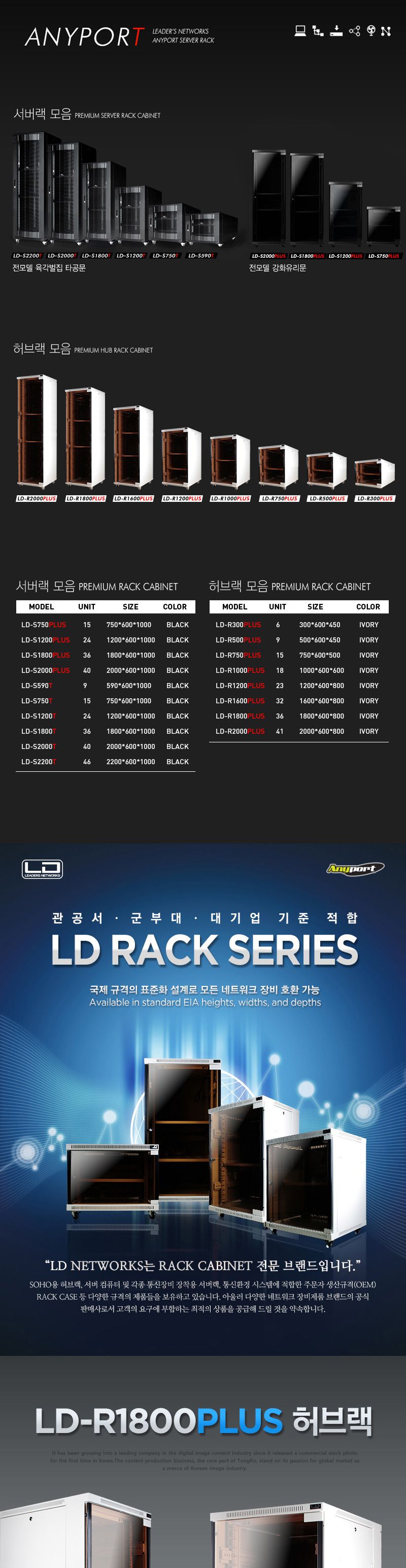 엘디네트웍스 LD-R1800 PLUS 37U 케이지너트 허브랙 통신랙/허브랙추천/허브캐비넷/캐비넷렉추천/통신랙추