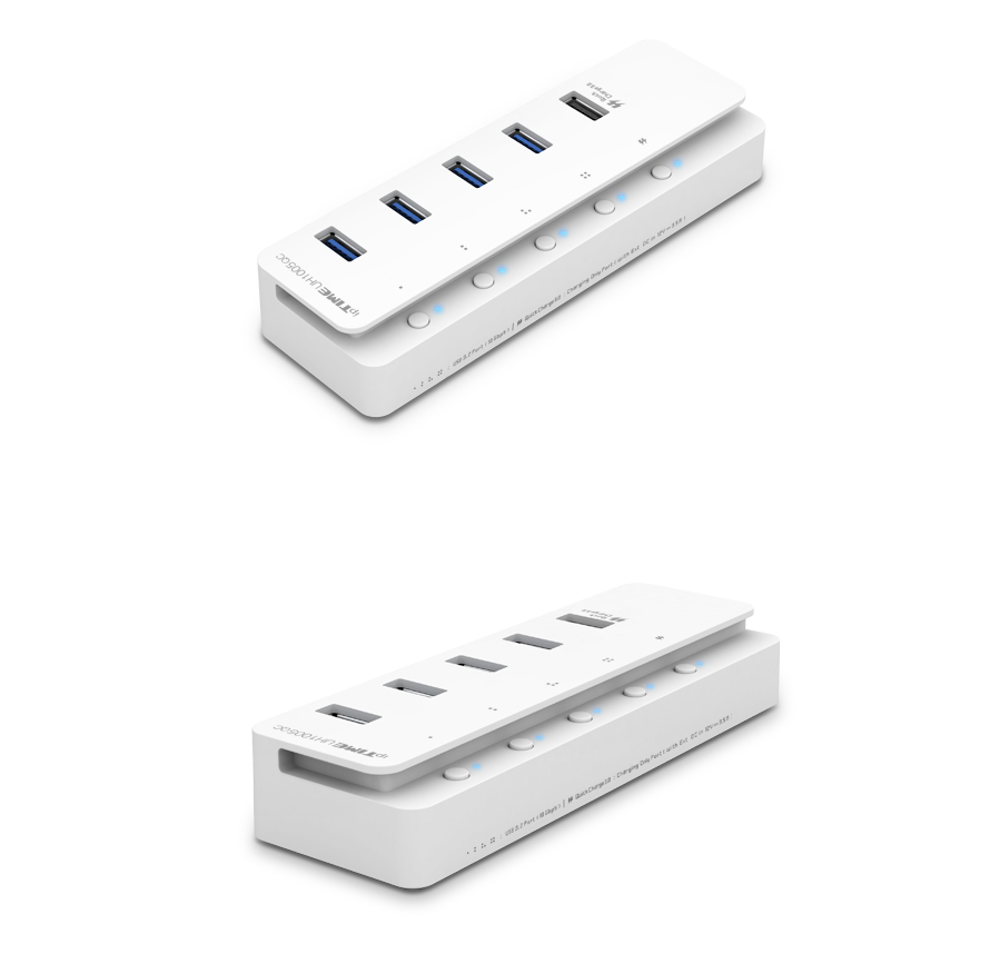 ipTIME UH1005QC USB3.2 GEN2 QC3.0 지원 USB 허브/멀티허브/스마트USB허브/QC30USB허브/USB충전포트/USB허