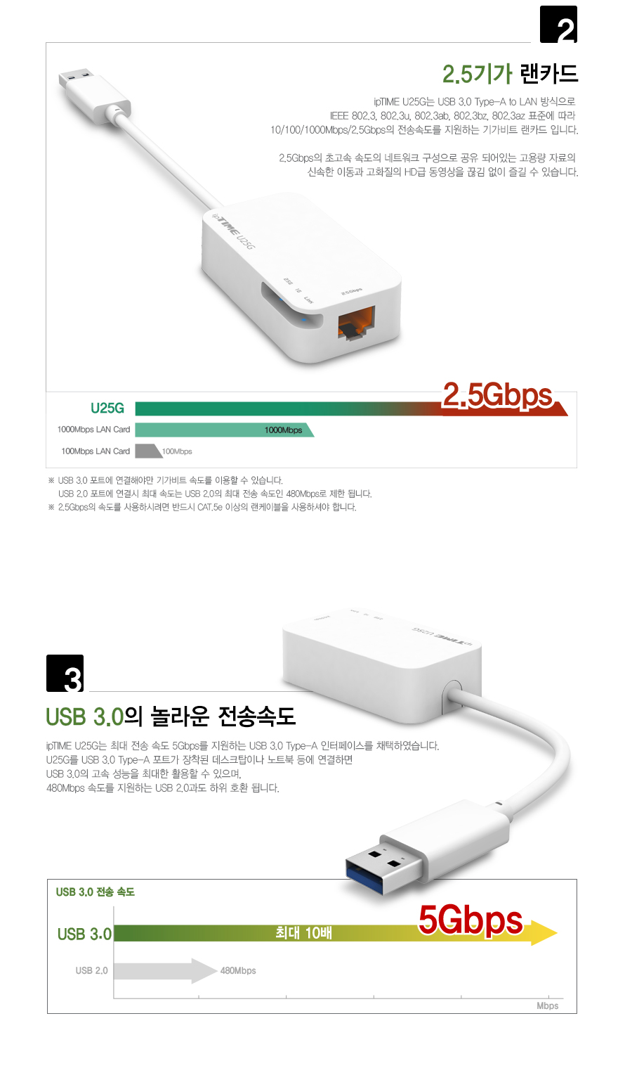 ipTIME U25G USB3.0 2.5G 이더넷 랜카드/랜카드/유선랜카드/25G랜카드/LANCARD/USB30랜카드/USB3025G랜카드