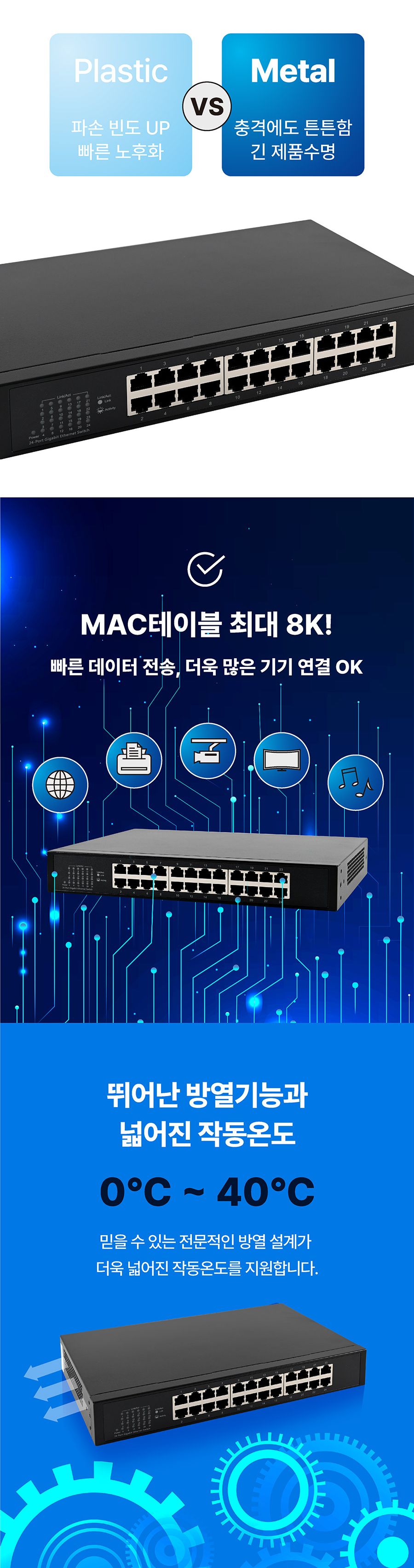 다후아 PFS3024-24GT 24포트 기가비트 스위칭허브/스위칭허브/네트워크허브/인터넷연결허브/랜선허브/랜허