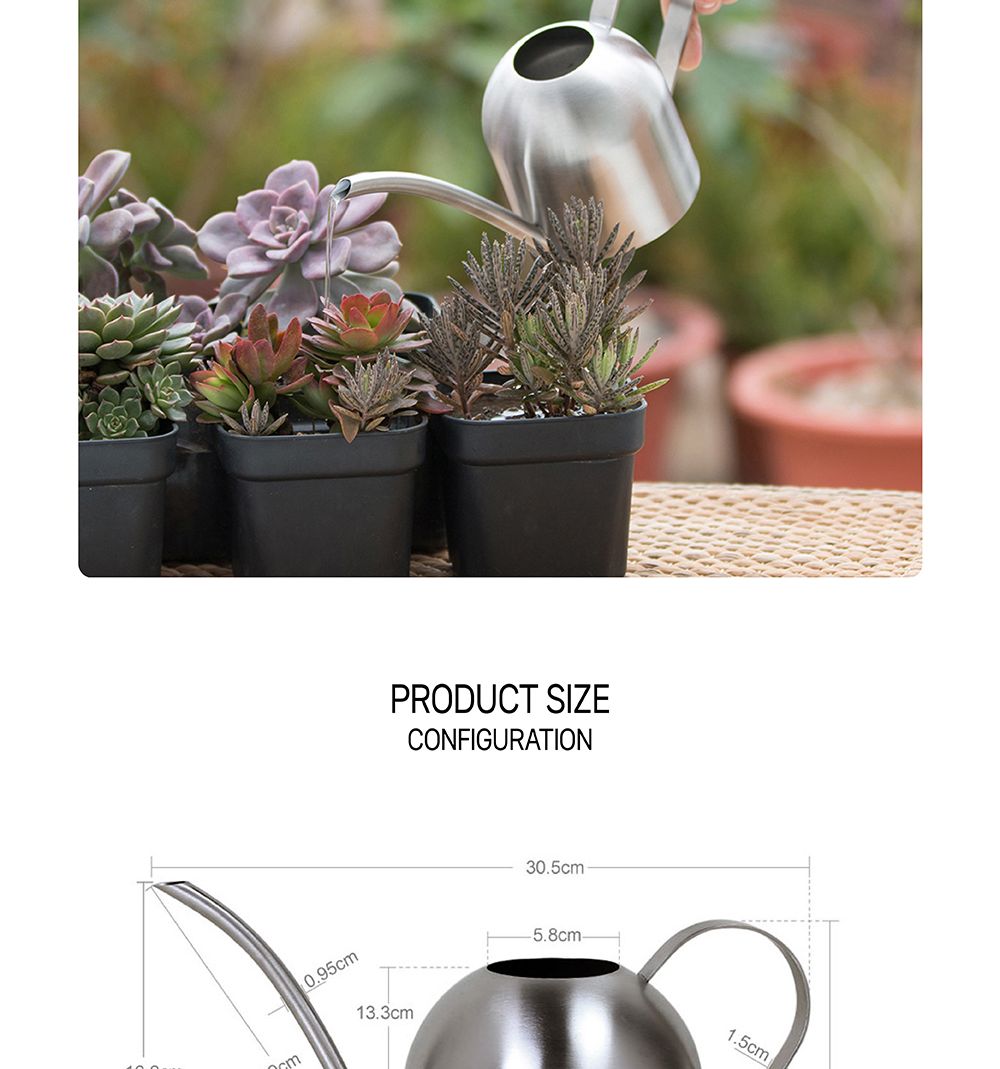 스테인레스 1.5L 물조루 물뿌리개 KS-004/물조리개/화분조루/화분물조루/원예조리개/화분물주기/조경물뿌리