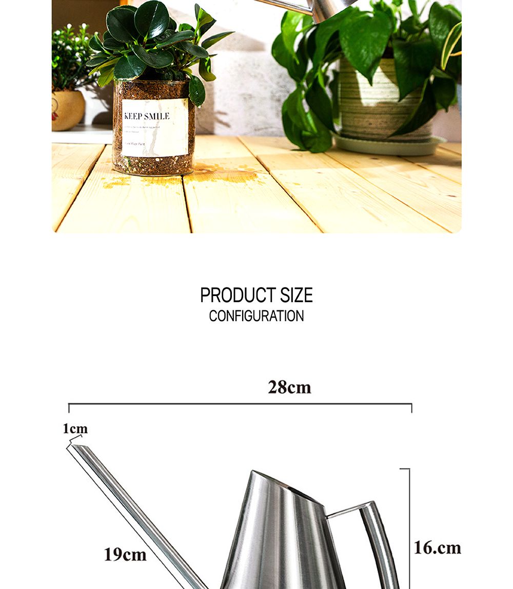 스테인레스 1.5L 물조루 물뿌리개 KS-002/물조리개/화분조루/화분물조루/원예조리개/화분물주기/조경물뿌리