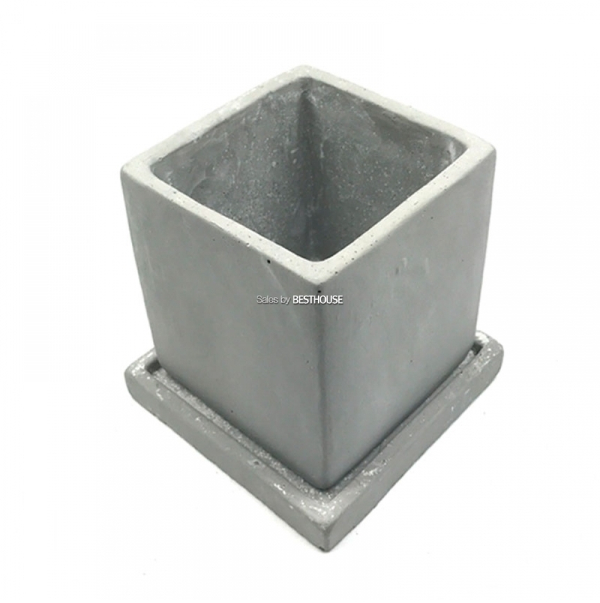 모던 시멘트 화분 사각 13x13x15cm/사각화분/시멘트화분/장식화분/디자인화분/실내화분/식물화분/화분/인테