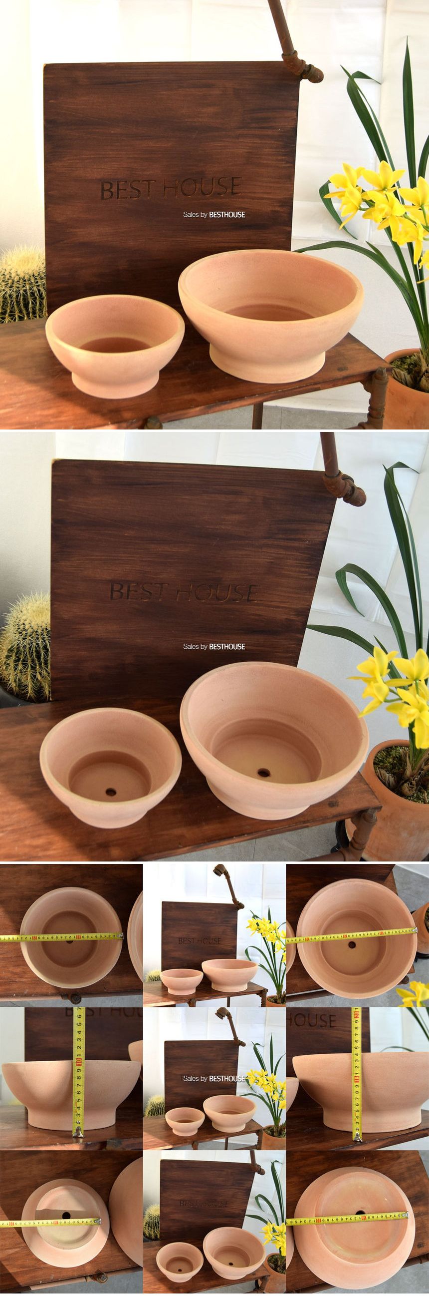 베트남 토분 테라원 수국 아레나D24+R19받침/화분/토분/빈티지화분/빈티지토분/식물화분/꽃화분/모정화분/