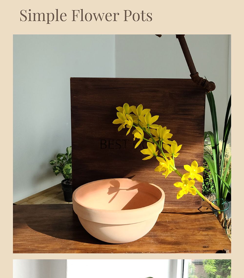 베트남 토분 정반원 23x10cm 살구색/화분/토분/빈티지화분/빈티지토분/식물화분/꽃화분/모정화분/베란다화