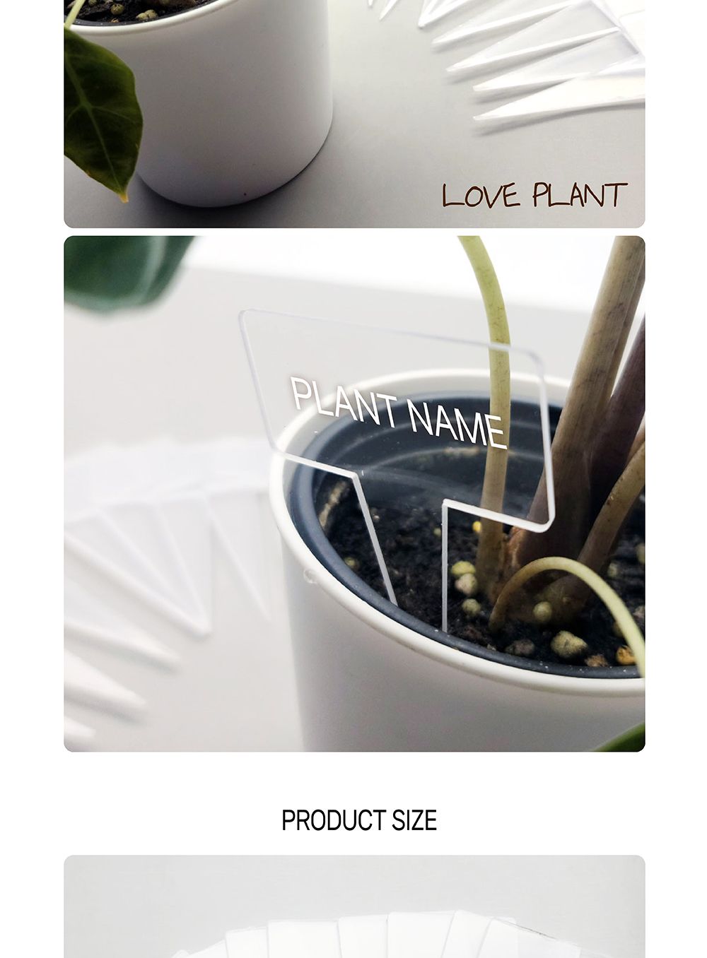 베하몰 투명 이름표 T형 6x3x10cm (10p)/작물표시사인/식물표시사인/작물이름표/화분이름표/화분표시/이름