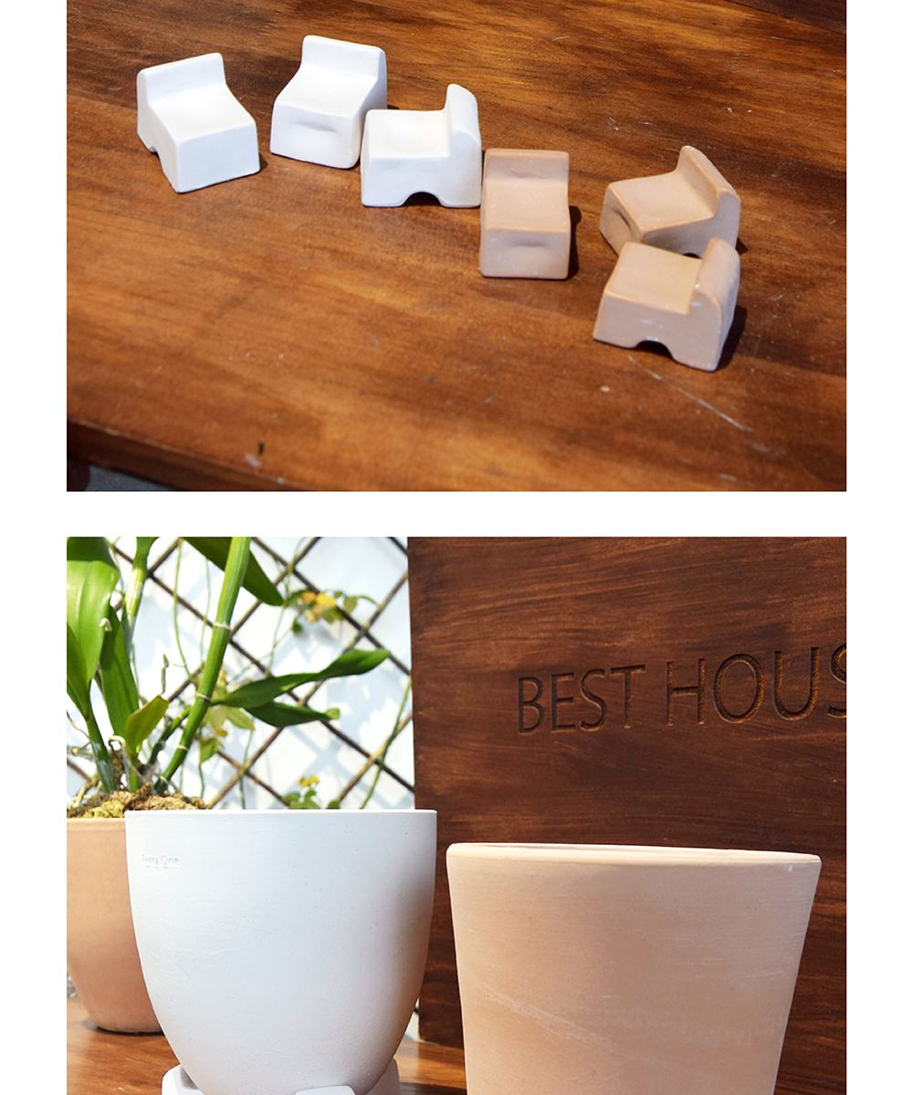(아레나(살구색)) 더플라워포터리 토분받침 블럭 4.5x3x3.5cm (3개셋트)/토분받침/토분받침대/원형화분받침