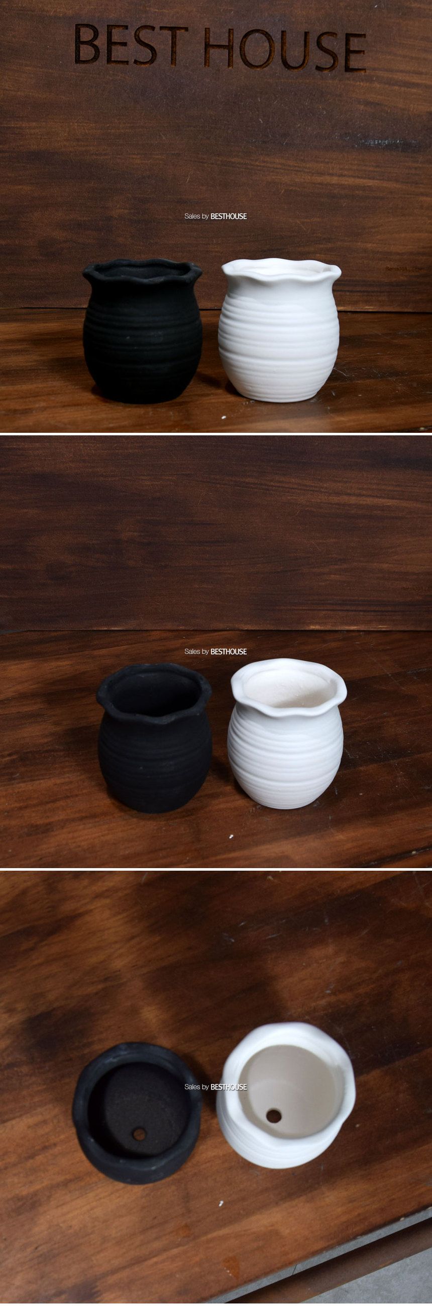 (화이트) 더플라워포터리 미니토분 프릴 단지 8x8cm/화분/토분/인테리어/인테리어화분/인테리어토분/분갈이