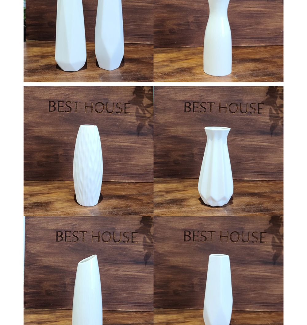 모던 세라믹 도자기 화병 20cm 꽃병 화이트 14종