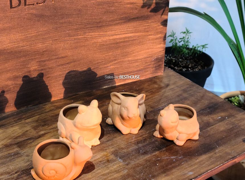 (개구리) 동물 토분 화분 미니 다육이화분 D6/화분/흙화분/토분/예쁜화분/디자인화분/인테리어화분/인테리