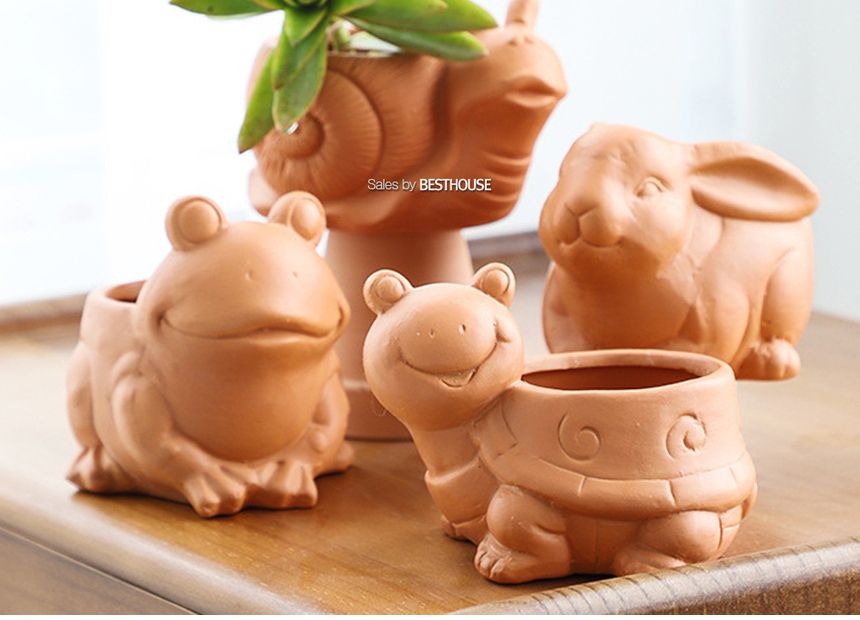 (개구리) 동물 토분 화분 미니 다육이화분 D6/화분/흙화분/토분/예쁜화분/디자인화분/인테리어화분/인테리
