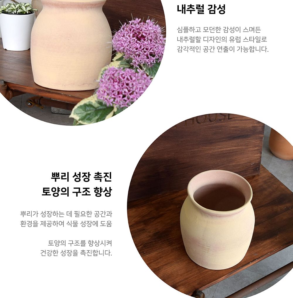 베트남 토분 테라원 이집트 우유병 D15 15x20cm/화분/흙화분/토분/예쁜화분/디자인화분/인테리어화분/인테
