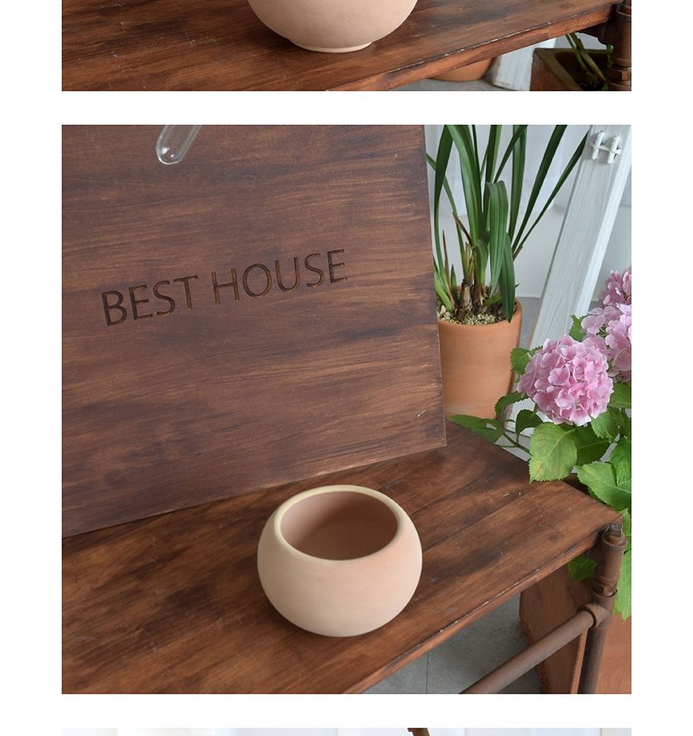 베트남 토분 테라원 루나(볼) D13 13x11cm/화분/토분/인테리어/인테리어화분/인테리어토분/분갈이/분갈이화