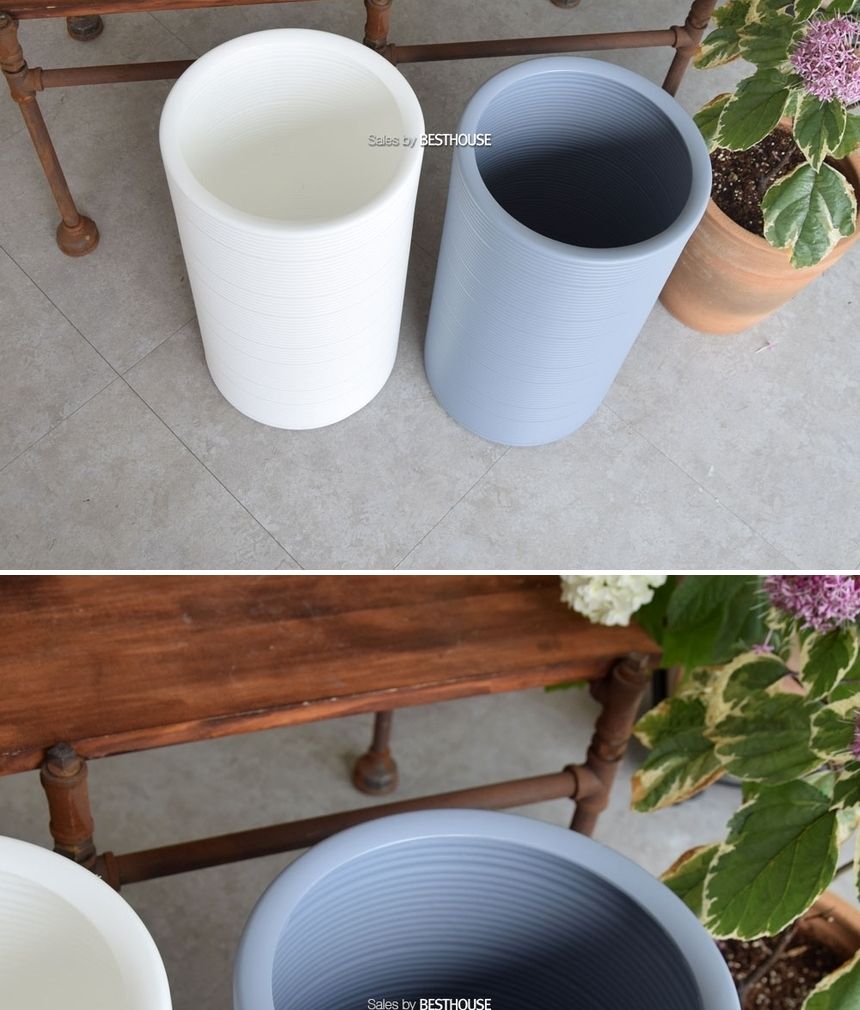 (그레이) 고강도 초경량 대형 플라스틱화분 27x50cm 원형/화분/정원용품/홈가드닝용품/가드닝화분/가정용화