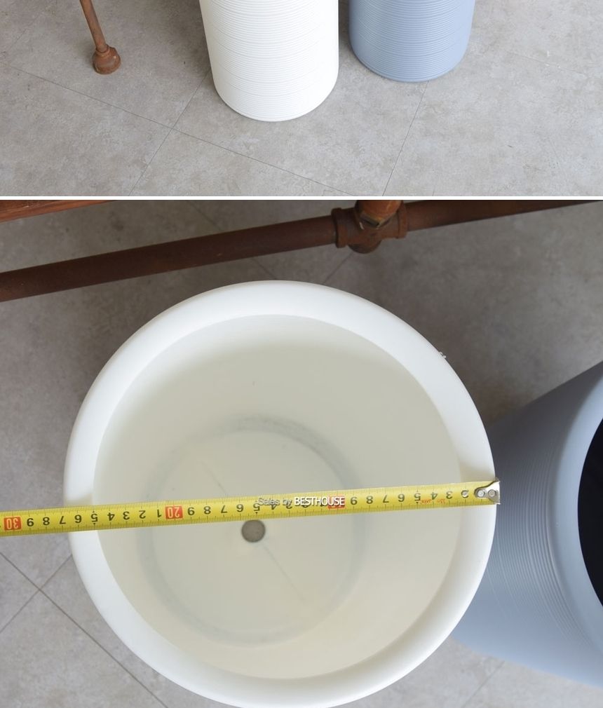 (그레이) 고강도 초경량 대형 플라스틱화분 27x50cm 원형/화분/정원용품/홈가드닝용품/가드닝화분/가정용화