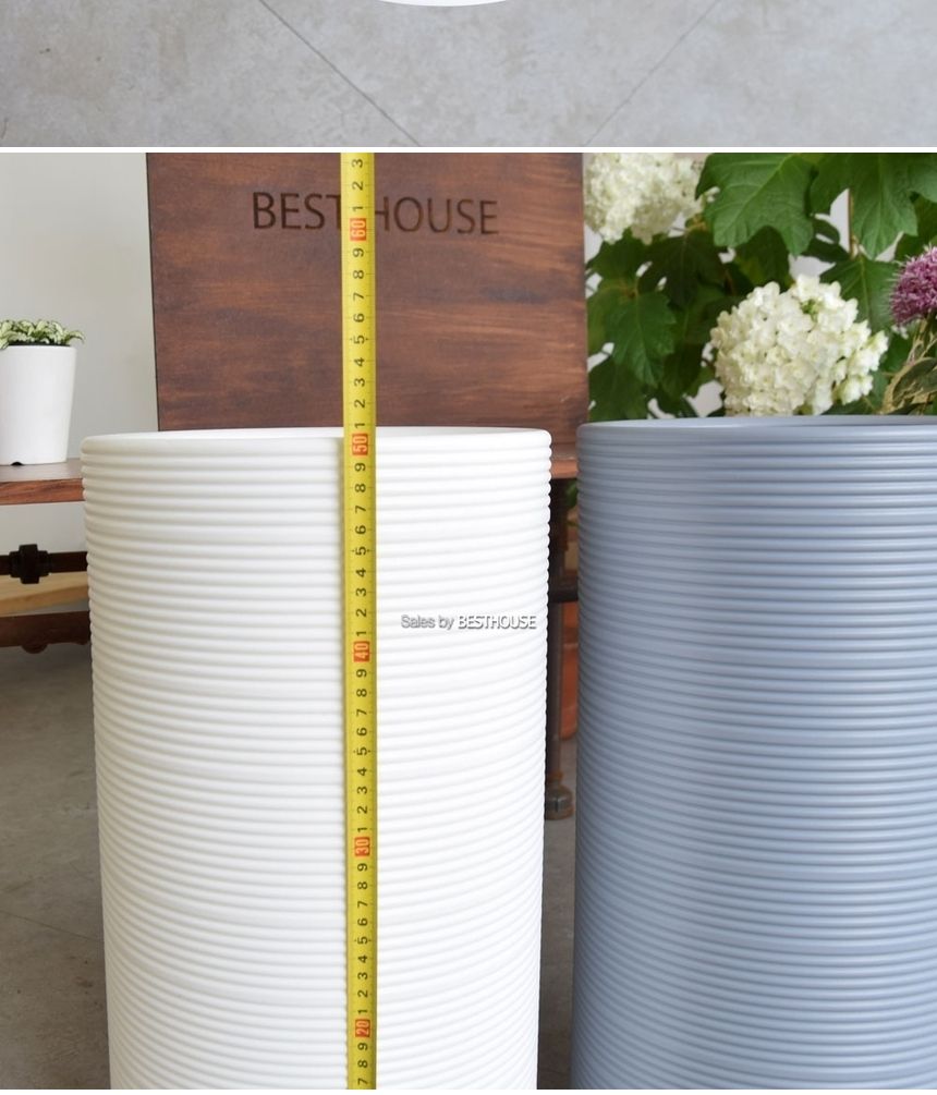 (그레이) 고강도 초경량 대형 플라스틱화분 27x50cm 원형/화분/정원용품/홈가드닝용품/가드닝화분/가정용화