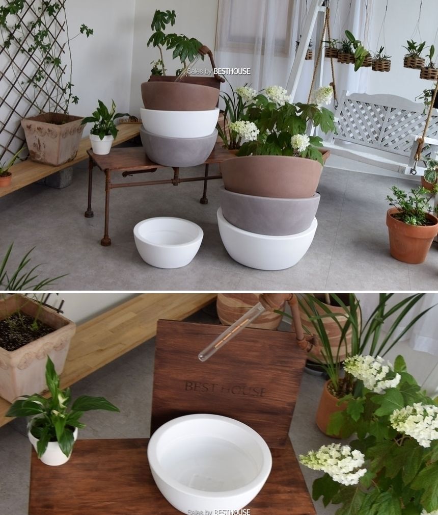 (R4250 50x20cm 브라운 물구멍o) 이탈리아 니콜리 넓은 분재형 R42/화분/정원용품/홈가드닝용품/분재화분/